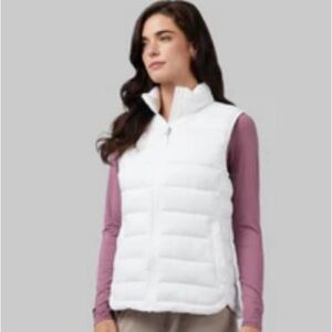 NWT 32 Degrees Women's White Quilted Packable Vest